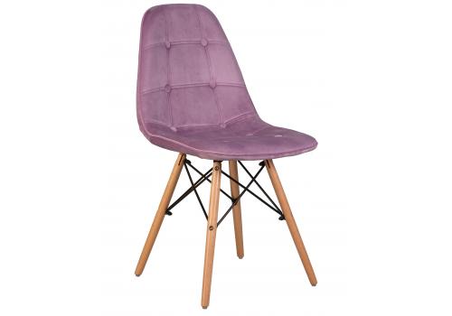  Стул обеденный DOBRIN BENNET, ножки светлый бук, пудрово-сиреневый велюр (HLR-27), фото 1 
