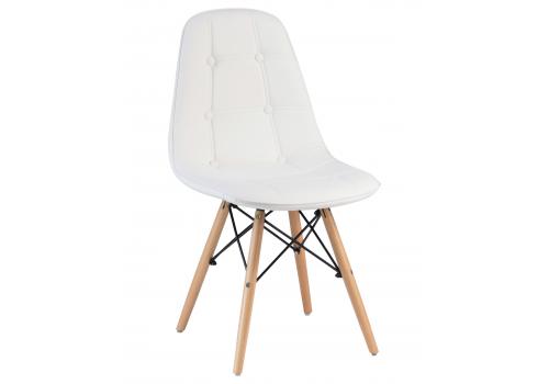  Стул обеденный DOBRIN BENNET, ножки светлый бук, белый, фото 1 