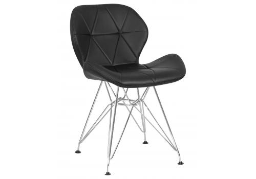 Стул обеденный DOBRIN BUTTERFLY CHROME, ножки хром, цвет чёрный, фото 1 