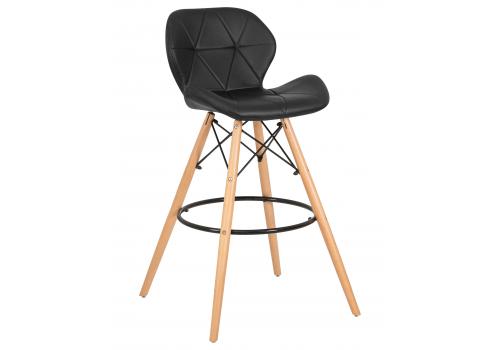  Стул барный DOBRIN BUTTERFLY BAR, ножки светлый бук, цвет чёрный, фото 1 