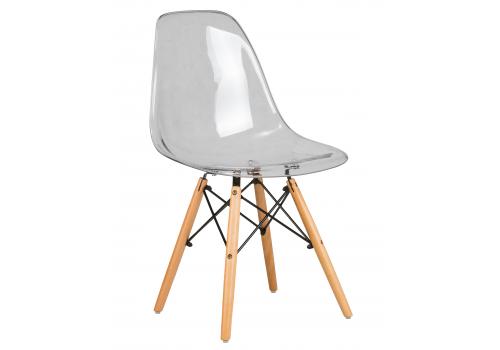  Стул обеденный DOBRIN DSW CASPER, ножки светлый бук, цвет прозрачный, фото 1 