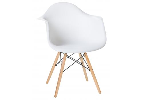  Стул обеденный DOBRIN DAW, ножки светлый бук, цвет сиденья белый, фото 1 