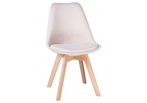  Стул обеденный LMZL-PP635-1, ножки светлый бук, цвет сиденья кремовый, фото 1 