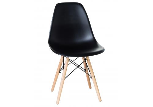  Стул обеденный DOBRIN DSW, ножки светлый бук, цвет чёрный (B-03), фото 1 