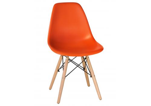  Стул обеденный DOBRIN DSW, ножки светлый бук, цвет оранжевый (O-02), фото 1 