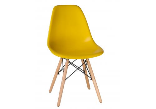  Стул обеденный DOBRIN DSW, ножки светлый бук, цвет жёлтый (Y-01), фото 1 