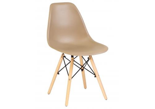  Стул обеденный DOBRIN DSW, ножки светлый бук, цвет бежевый (GR-03), фото 1 