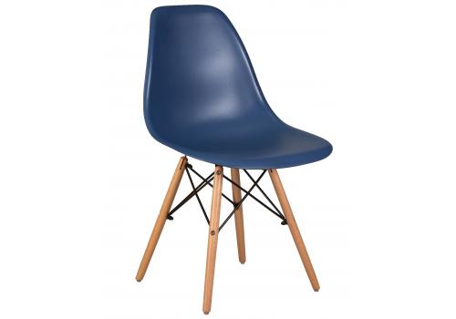  Стул обеденный DOBRIN DSW, ножки светлый бук, цвет тёмно-синий (BE-12), фото 1 