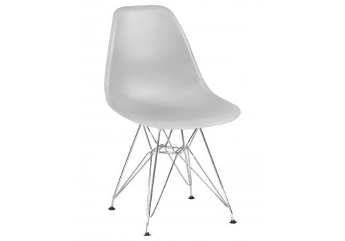  Стул обеденный DOBRIN DSR, ножки хром, цвет светло-серый (GR-01), фото 1 