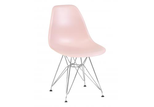  Стул обеденный DOBRIN DSR, ножки хром, цвет светло-розовый (PK-02), фото 1 
