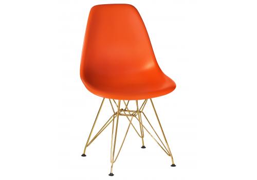  Стул обеденный DOBRIN DSR, ножки золотые, цвет оранжевый (O-02), фото 1 