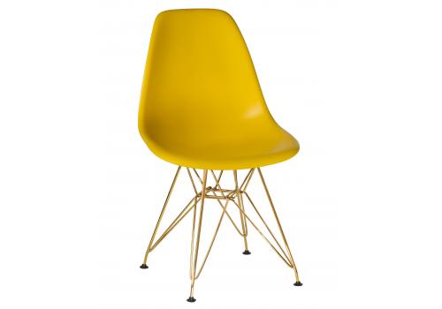  Стул обеденный DOBRIN DSR, ножки золотые, цвет жёлтый (Y-01), фото 1 