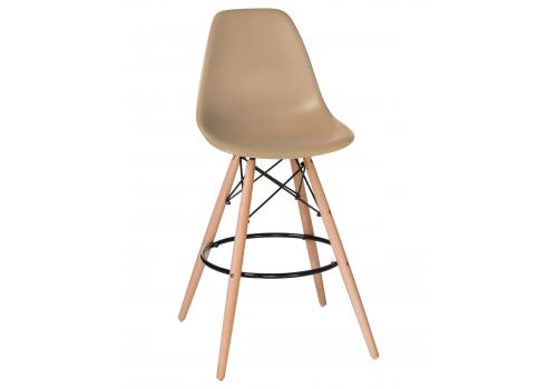 Стул барный DOBRIN DSW BAR, ножки светлый бук, цвет сиденья бежевый (GR-03), фото 1 