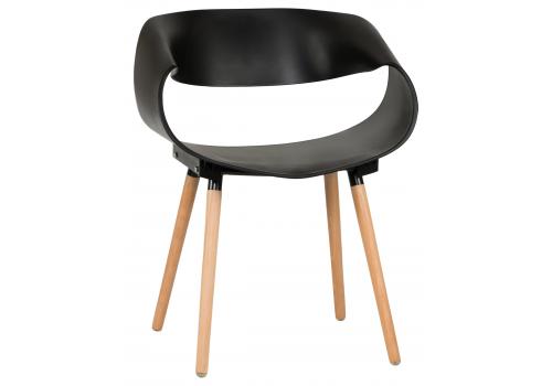  Стул обеденный DOBRIN ALIEN, ножки светлый бук, цвет чёрный (B-03), фото 1 