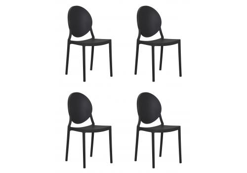  Набор 4 шт Стул обеденный DOBRIN ALBERT, цвет чёрный, фото 1 