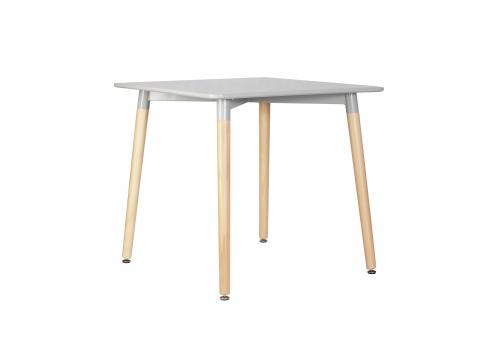  Стол обеденный DOBRIN SERRA, ножки светлый бук, столешница светло-серая, фото 1 