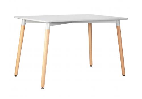  Стол обеденный DOBRIN SERRA WIDE, ножки светлый бук, столешница светло-серая, фото 1 