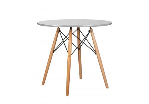  Стол обеденный DOBRIN CHELSEA`80, ножки светлый бук, столешница светло-серый (GR-01), фото 1 