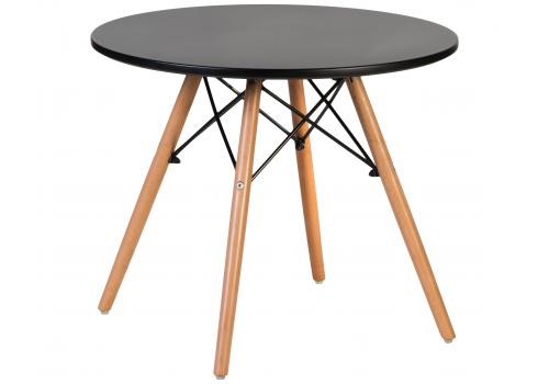  Стол журнальный DOBRIN SHELLEY, ножки светлый бук, цвет чёрный, фото 1 