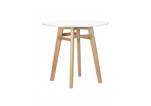 Стол обеденный DOBRIN ALBERT'80, белая столешница, основание светлый бук, фото 1 