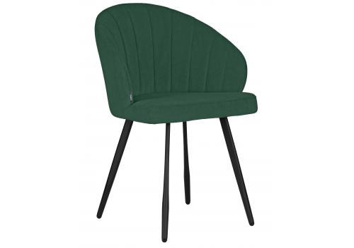  Стул обеденный DOBRIN NAOMI, ЭМАЛЬ ЧЕРНЫЙ МУАР велюр Catania Izumrud, фото 1 