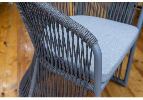  "Романо" обеденная группа на 6 персон, каркас темно-серый, роуп темно-серый, фото 7 