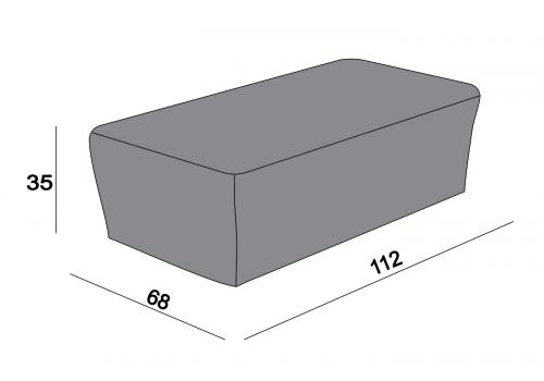  Защитный чехол на журнальный столик Капучино, 110×66×34 см, темно-серый, фото 2 