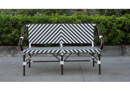  "Кабри" диван двухместный плетенный из искусственного ротанга, цвет черно-белый, фото 7 