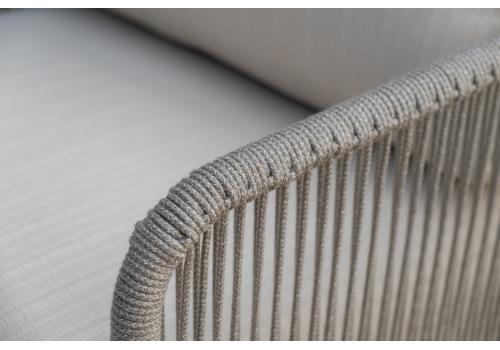  "Альбано" лаунж-зона 5-местная плетеная из роупа (веревки), каркас алюминиевый светло-серый, роуп серый меланж, фото 12 