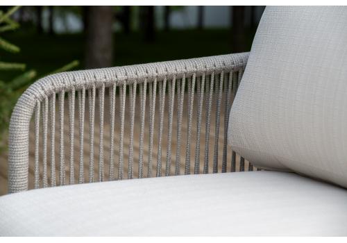  "Альбано" лаунж-зона 5-местная плетеная из роупа (веревки), каркас алюминиевый светло-серый, роуп серый меланж, фото 13 