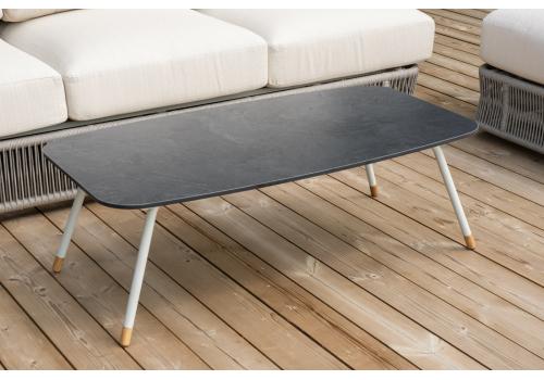  "Альбано" лаунж-зона 5-местная плетеная из роупа (веревки), каркас алюминиевый светло-серый, роуп серый меланж, фото 14 