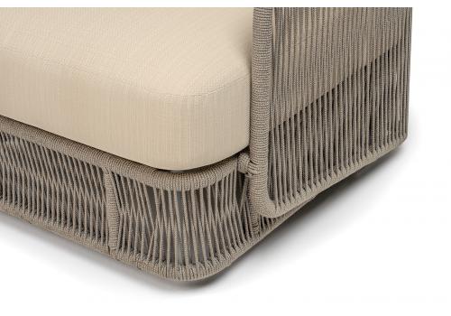  "Альбано" лаунж-зона 5-местная плетеная из роупа (веревки), каркас алюминиевый светло-серый, роуп серый меланж, фото 26 