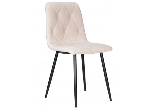  Стул обеденный DOBRIN CHILLY ROMBO, Бежевый Simple 44, основание черный, фото 1 