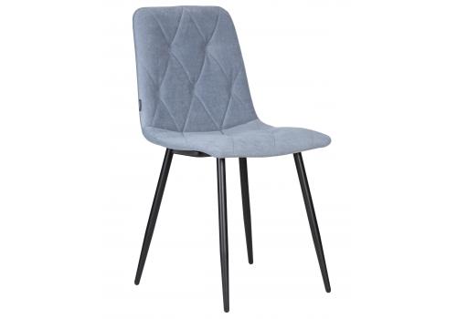  Стул обеденный DOBRIN CHILLY ROMBO, Серо-голубой Simple 26, основание черное, фото 1 