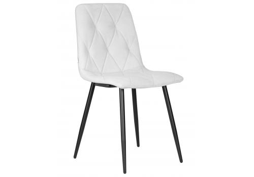  Стул обеденный DOBRIN CHILLY ROMBO, Светло-серый Simple 29, основание черный, фото 1 