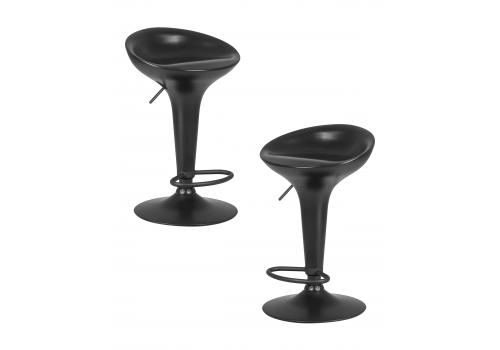  Набор 2 шт Стул барный DOBRIN BOMBA BLACK, чёрный, фото 1 