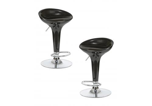  Набор 2 шт Стул барный DOBRIN BOMBA, чёрный, фото 1 