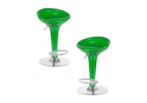  Набор 2 шт Стул барный DOBRIN BOMBA, зелёный металлик, фото 1 