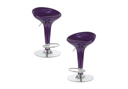  Набор 2 шт Стул барный DOBRIN BOMBA, фиолетовый металлик, фото 1 
