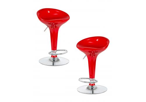  Набор 2 шт Стул барный DOBRIN BOMBA, красный, фото 1 