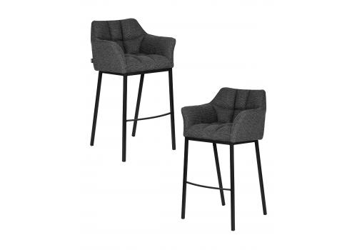  Набор 2 шт Стул барный DOBRIN LUCAS, серая ткань (F-22), фото 1 
