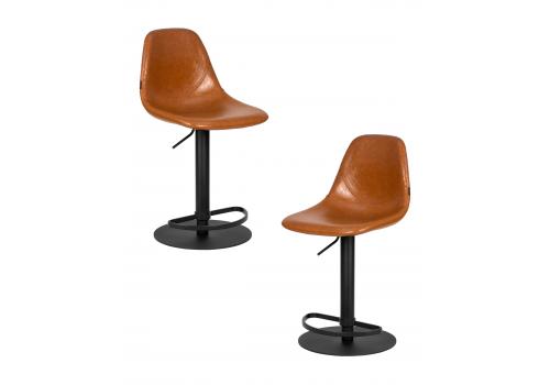  Набор 2 шт Стул барный DOBRIN ROME, коричневый винтажный PU (MS09), фото 1 