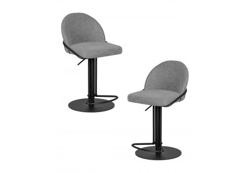  Набор 2 шт Стул барный DOBRIN OLIVER, серая ткань (FLY1347-17), фото 1 