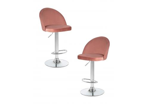  Набор 2 шт Стул барный DOBRIN MILANA, пудрово-розовый велюр (MJ9-32), фото 1 