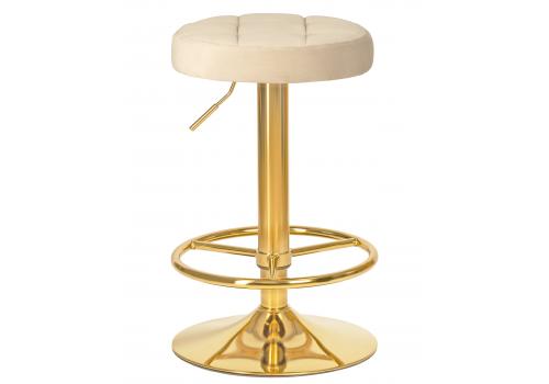  Табурет барный DOBRIN BRUNO GOLD, бежевый велюр (MJ9-10), фото 1 
