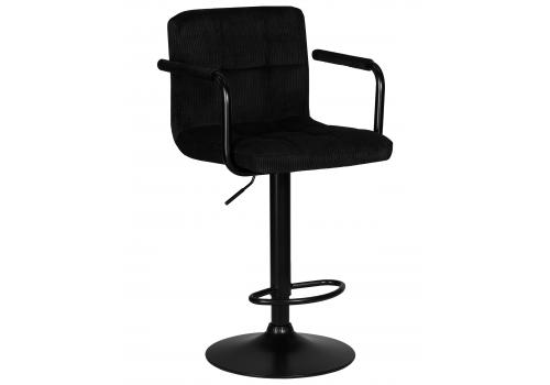  Стул барный DOBRIN KRUGER ARM BLACK, черный вельвет (LAR-E2041-52), фото 1 