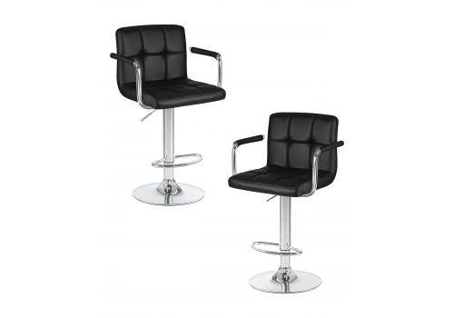  Набор 2 шт Стул барный DOBRIN KRUGER ARM, чёрный, фото 1 