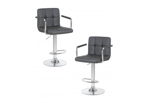  Набор 2 шт Стул барный DOBRIN KRUGER ARM, серый, фото 1 