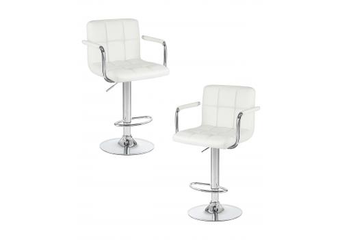  Набор 2 шт Стул барный DOBRIN KRUGER ARM, белый, фото 1 