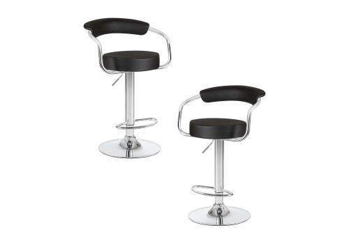  Набор 2 шт Стул барный DOBRIN MARTA, чёрный, фото 1 